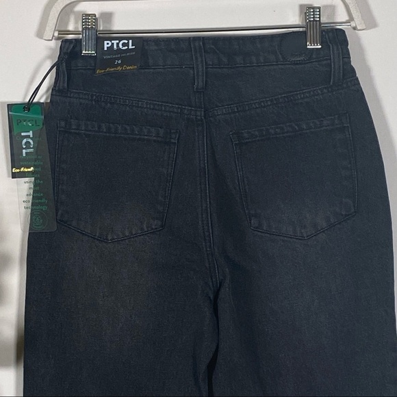 PTCL women’s Vintage hi-Rise Buttons fly distressed black denim jeans size 26 - Picture 6 of 7